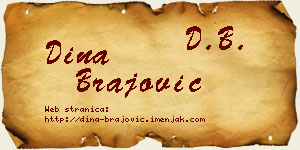 Dina Brajović vizit kartica